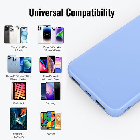 VANYUST Portable Charger Power Bank, 15W PD Fast Charging 10000mAh External Power Bank, USB-C in&Out Battery Pack for iPhone 15/14/13/12 Series, S...