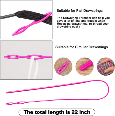 Sweatshirt Drawstring Replacement - 24Pcs Premium Hoodies Drawstring in 12 Colors, Hoodie Strings with 3Pcs Drawstring Threader for Pants Shorts (...