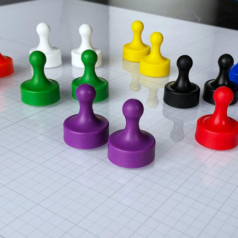 GLASSBOARD STUDIO Powerful Neodymium Magnets, Pawn-Shaped - Strong Fridge/Refrigerator and Whiteboard Magnet, Ideal for Office, Kitchen, Crafts - ...