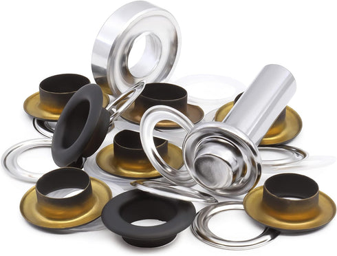 Dritz 740-1-T Fashion Grommet Kit with Tools, Black, 1/2-Inch 8-Sets...