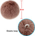 BQTQ 26 Pieces Faux Rabbit Fur Pom Pom Fluffy Pompom Balls with Elastic Loop for Hats Keychain Scarves Gloves Bags Accessories(13 Soft Colors, 2 P...