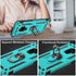 IKAZZ for Galaxy S9 Case,Military Grade Shockproof Heavy Duty Protective Phone Cover Pass 16ft Drop Test with Magnetic Kickstand Turquoise...
