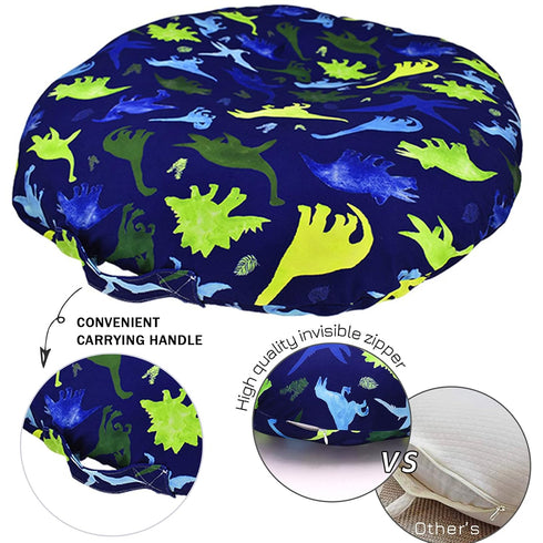 Dinosaur Lounger Cover - Blue, Breathable & Reusable Removable Slipcover for Newborn, Snugly Fit Baby Infant (Boy)...