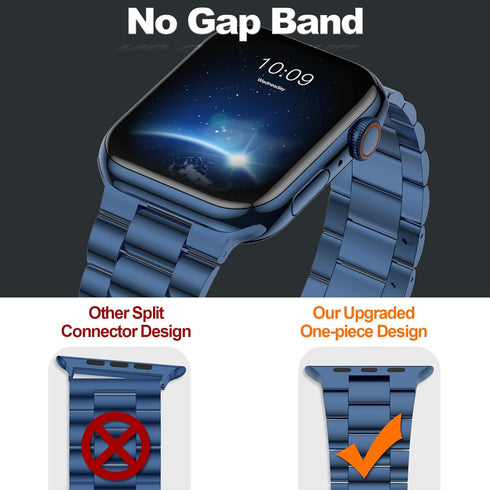iiteeology Lightweight Stainless Steel Band Designed for Apple Watch Ultra 2 & Ultra, Series 1-10, 46mm, 45mm, 44mm, 42mm, Replacement iWatch Band...