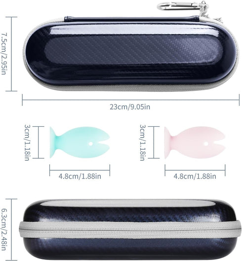 Yinke Toothbrush Travel Case with 2 Toothbrush Head Cover Caps for Oral-B/Oral-B Pro/Philips Sonicare Electric Toothbrush, Keeps Toothbrush Fresh ...