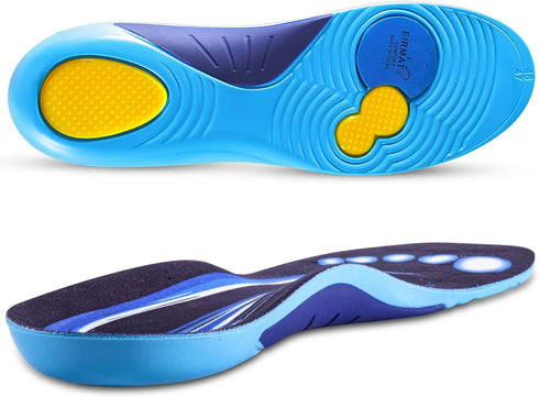 Plantar Fasciitis Insoles, Arch Support Inserts Women Men, Plantar Fasciitis Relief, Insoles Men for Flat Feet,High Arch and Foot Pain, Orthotic I...