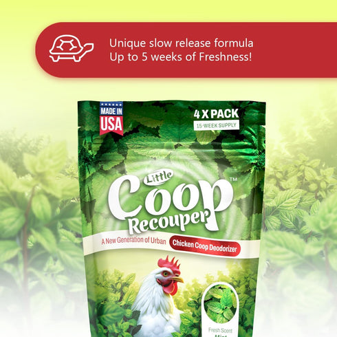 Little Coop Recouper | a New Generation Of Urban Chicken Coop Deodorizer | Unique Formula for Slow Release | Natural Fresh Scent | Up to 15 Weeks ...