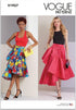 Vogue Misses' Asymmetric Ruffled Skirts Sewing Pattern Packet, Design Code V1957, Sizes 18-20-22-24-26...