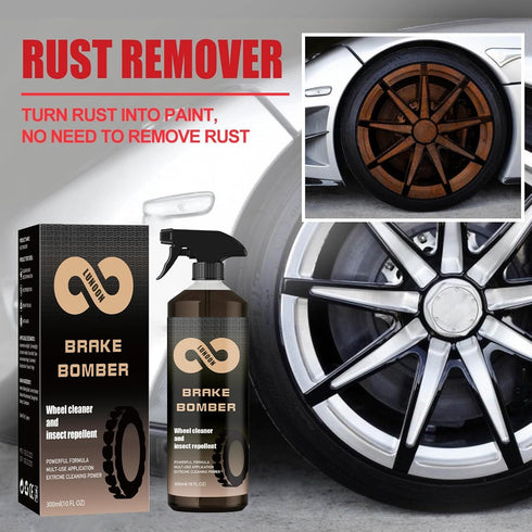 Waterproof AdhesiveWheel Cleaner Brake Bomber 300ML(10 fl oz), Perfect for Cleaning Wheels and Tires, Non-Acid Wheel Cleaner, Rim Cleaner & Brake ...