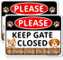 Dog Sign Decor, Dog Keep Gate Closed Sign, No Matter What the Dogs Say Sign, Dog on Premises Outdoor Sign, 2Pack -12"x8" Reflective Aluminum,Welco...