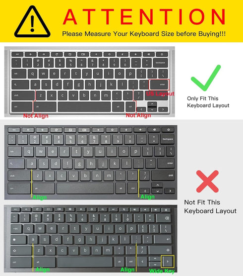 2Pack HP Chromebook Keyboard Cover 14 Inch Compatible with HP Chromebook x360 11.6" 14" Touchscreen 2-in-1 Laptop 14-DA 14B-CA Series Skin(Marble+...
