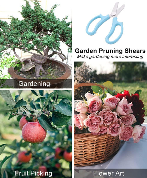 Flower Scissors, Premium Stainless Steel Garden Floral Shears, Comfortable Floral Scissors for Gardening, Pruning, Trimming Plants and Flower Arra...