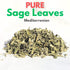 Arselia Dried Sage Leaves | Premium Wild Sage | Whole Sage Spices | Meditteranean Sage Leaf | Sage Tea | Cooking & Smudge Sage | All Green 3 ounce...