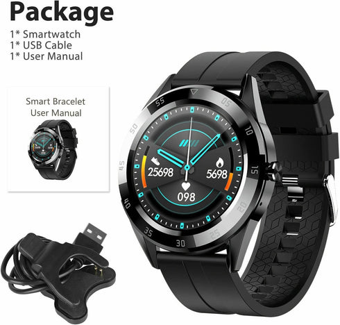 Waterproof Bluetooth Smart Watch Phone Mate Heart Rate Tracker for iOS Android...