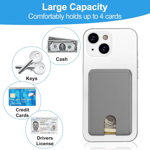 SHANSHUI 3 Pack Phone Card Holder Ultra Slim Phone Credit Card Holder Stick on Wallet Anti-Lost Design Phone Wallet Pocket Compatible for iPhone a...