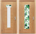 2 Pcs Classroom Door Window Cover Blackout Window Shades 8 x 36 Inches Tropical Leaves Patterns Side Door Window Curtain for Classroom Glass Door ...