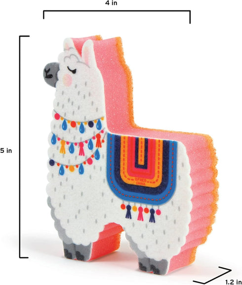 Genuine Fred, SPIT Shine, Llama Kitchen Sponge, Multicolor...