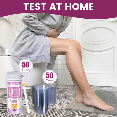 UTI Test Strips for Women: 50ct 3-1 Urinary Tract Infection Treatments Test Strips for UTI & Bladder, Accurate Readings at Home, Urine Dipstick Ki...