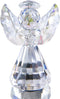 HDCRYSTALGIFTS 3inch Crystal Guardian Angel Figurine Paperweight Decor Glass Angel Statue Ornaments Art Collectible Gift for Women (Clear)...