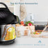 Air Fryer Magnetic Cheat Sheet Set, Air Fryer Accessories Multi Cooking Program Cook Times Chart, Instant Pot Air Fryer Frying Quick Reference Gui...