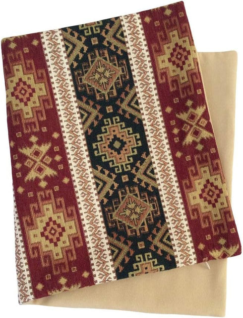 Kilim Throw Pillow Covers Burgundy Red and Green - 14 x 24 Inches Decorative Lumbar Pillows, Boho Room Decor for Couch, Bohemian Outdoor Case for ...
