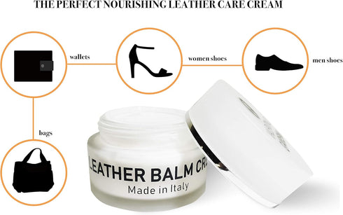 Valentino Garemi Leather Balm Cream – Made in Italy - Luxury Condition and Nourish Lotion for Designer fine high-end Purse Shoes Handbags Wallets ...