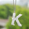Bling Car Rear View Mirror Letter Pendant, Crystal Car Rear View Mirror Charms Letter K Car Accessories,Cute Lucky Hanging Ornament Pendant Car Ha...