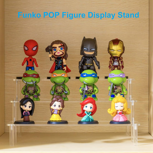 Large Acrylic Display Risers, Perfume Stand Organizer, Clear Acrylic Shelf Risers for Display Stands for Food, Tabletop Use, Amiibo Funko POP Figu...