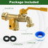 Outdoor Double Taps Water Faucet, Garden Hose Splitter 2 Way, 3/4 inch Wall Mounted Brass Water Tap, Frost-Proof Outside Spigot Replacement with 2...