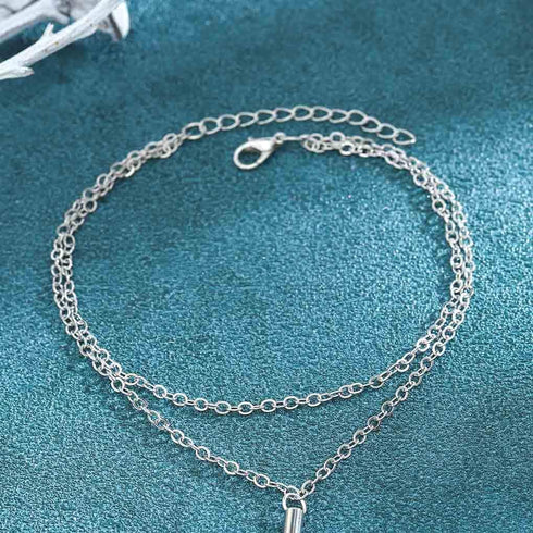 Olbye Bar Ring Toe Anklet Bracelet Silver Barefoot Sandals Simple Ankle Bracelet Foot Chain Jewelry for Women 1Pcs...