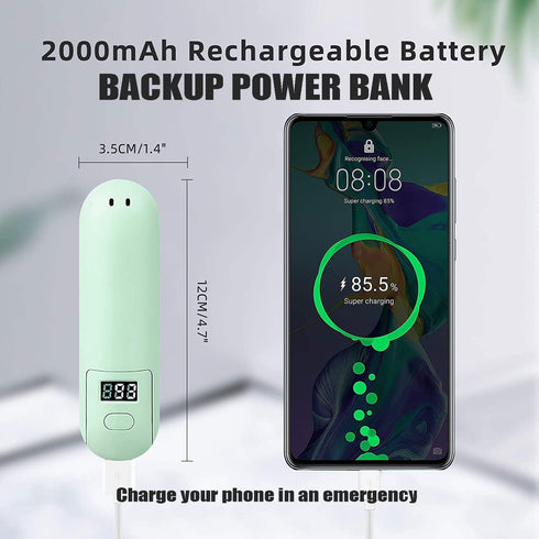 FADACHY Portable Fan Rechargeable,Mini Personal Fan, Handheld Battery Operated Fan,LED Display 14-18 Working Hours 3 IN 1 Folding Hand Fan, Small ...