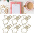 100Pcs Tail Clips, Star Shape Small Clips Decorative Paper Clips for Office School Home Desk Supplies (Gold)...