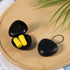 2pcs Ear Plug Carrying Cases, Small Earplug Storage Case Black Triangular Earbud Case Holder with Lanyard Mini Portable Case for Travel Business O...