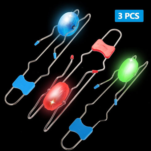 Retro Kids Light Up Gyro Wheel Set - includes 3 10-Inch Track Twisters, Spinning and Light Combo, to Capture Kid's Attention, Ideal for Easter, Bi...