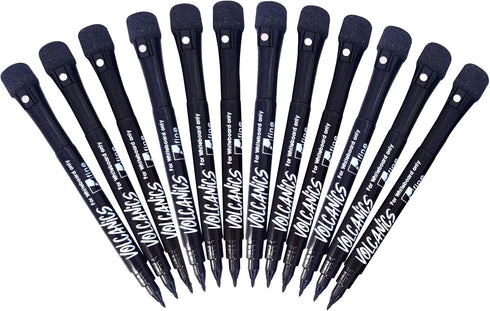 Volcanics Magnetic Dry Erase Markers White Board Markers with Eraser, Low Odor Whiteboard Markers Fine Tip for Teachers Office & School Supplies P...