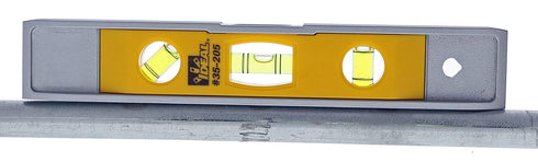 IDEAL Electrical 35-205 Torpedo Electrician Level - 9 in., Aluminum Frame Level with 45 Degree Miter Reading, Earth Magnets, Large Top-Reading Via...