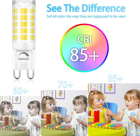 winshine G9 Led Bulb Dimmable 5000k Daylight, T4 Chandelier Light Bulbs with G9 Bi-Pin Base, 4W Led Light Bulbs, 40 Watts Halogen Replacement, 120...