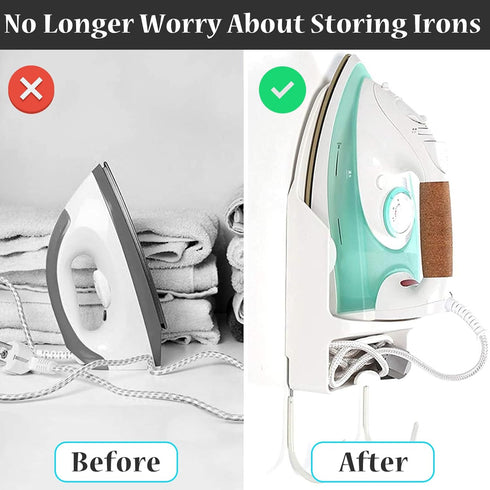 Wall Mounted Ironing Board Rack Electric Iron Holder Household Bathroom Shelf...