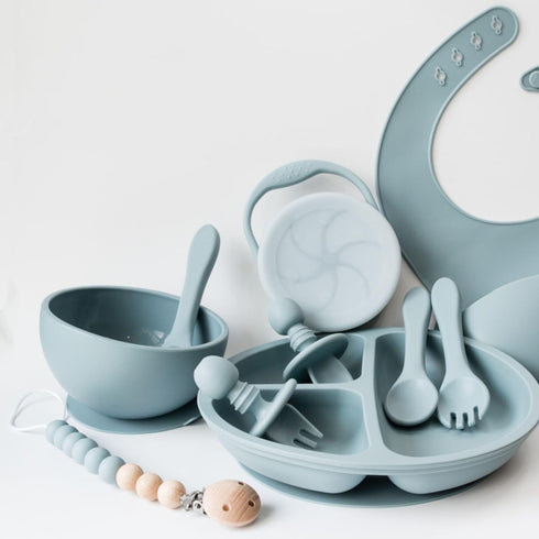 Babeehive Goods Bowls | Stress-Free, Mess-Free Mealtime | Food-Grade Silicone | Sturdy Suction Bowl and Soft Silicone Spoon | Soft, Flexible Silic...