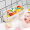 Original Two Compartment Easy-access Mesh Bath Toy Organizer for Bath Tub with Large Openings Quick Drying Cute Toddler Bath Toy Storage Holder fo...