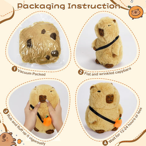 Stuffed Capybara Plush Toy,Capybara Stuffed Animal Gifts,Cute capybara peluche,Soft Capybara Plushie Rodent (7.78inch)...