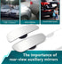 2 PCS Car Rearview Blind Spot Mirror, Adjustable High-definition Rectangular-shaped Mirror, Frameless Wide-angle Convex Mirror, Universal Auxiliar...