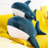 Giant Shark Plush Pillow Soft Toy Stuffed Blue Shark Animal Pillow Comfortable Sleeping Pillow Back Cushion Doll Gift for Kids (Blue, 60cm/23.62in...