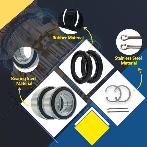 Front Wheel Bearing Seals for Honda FourTrax 300 TRX300FW Rancher 350 400 420 TRX 350 400 420 Only for 4x4 OEM# 91051-HC5-003 91209-HN2-003 91256-...