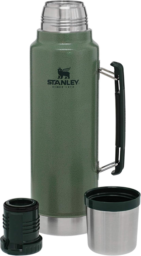 Stanley Classic Legendary Vacuum Bottle 1.5 qt | Wide Mouth with Leakproof Cup Lid | Keep Drinks Hot or Cold | Packable for Travel | Insulated Sta...