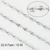 Jabogrii 10 Meters Stainless Steel Jewelry Making Chains Silver Chain Bulk DIY Craft Chain Jewelry Chain Roll for Women Necklace Bracelet...