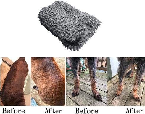 Absorbent Dog Towel, Microfiber Quick Drying Towel Machine Washable with Hand Pockets Pet Towel for Medium Large Dog 35 x 15''...