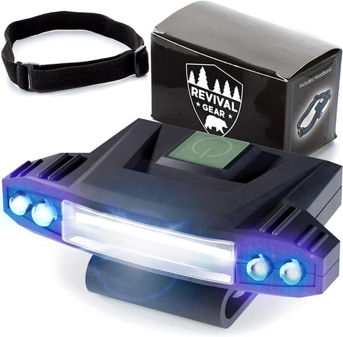 Hat Light Rechargeable LED Headlamp: Head Lamps Strap Clip On Flashlight Headlamps for Hardhat & Hats for Camping, Running, Working Hard Hats, Cyc...
