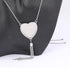 5pcs Tassel Chain Necklace Base Blanks Stainless Steel 25mm Heart Cabochon Pendant Bezel Setting Trays DIY Jewelry Making Supplies...