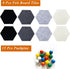8Pcs Hexagon Felt Cork Board Tiles, Self Adhesive DIY Bulletin Board Pin Board for Office School Home Wall Decor Stickers Memos Photos Display (Gr...